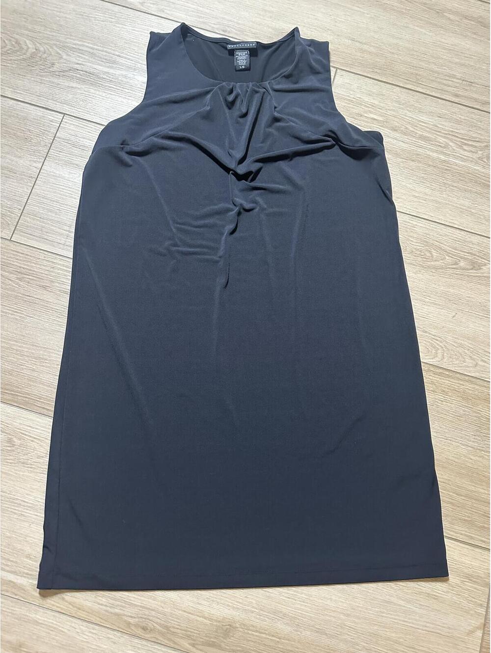 Apostrophe Black Sleeveless Shift Dress Size L/G